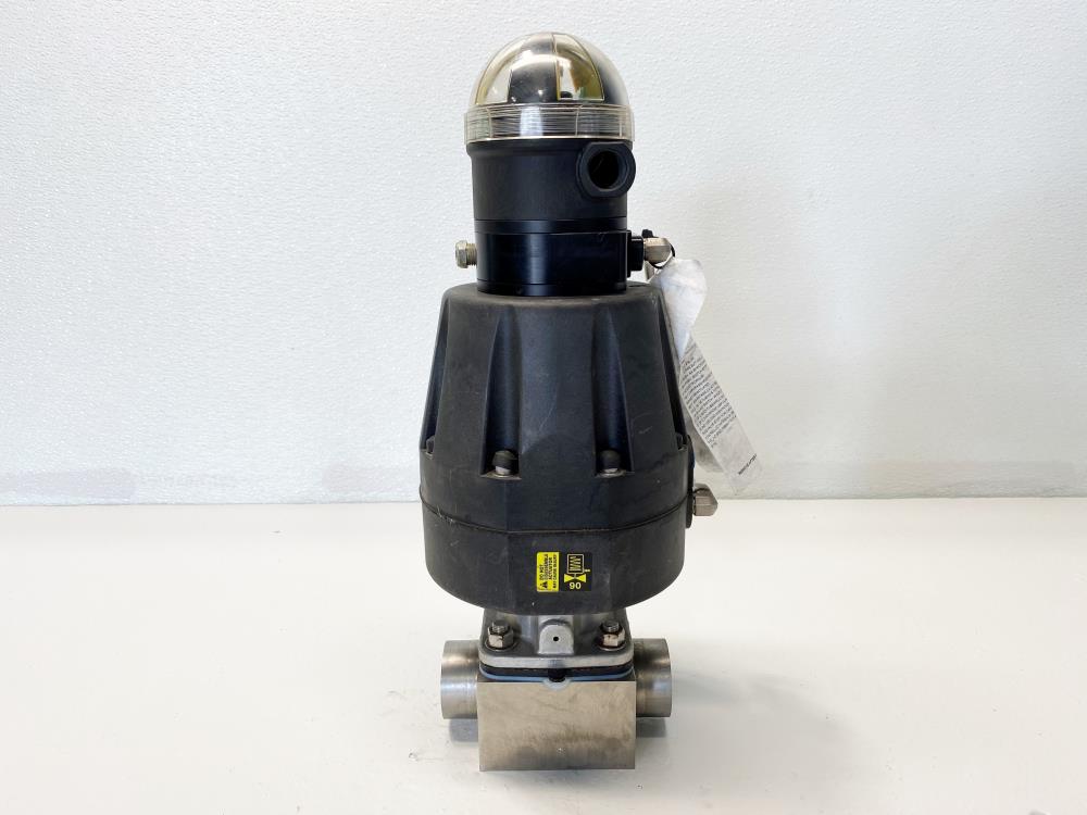 ITT Pure-Flo 1-1/2" Butt-Weld Stainless Sanitary Diaphragm Valve w/B217 Actuator